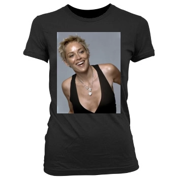 Sharon Stone Women's Junior Cut Crewneck T-Shirt