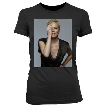 Sharon Stone Women's Junior Cut Crewneck T-Shirt