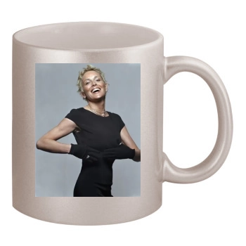 Sharon Stone 11oz Metallic Silver Mug