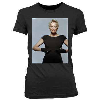 Sharon Stone Women's Junior Cut Crewneck T-Shirt