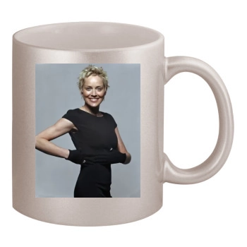 Sharon Stone 11oz Metallic Silver Mug