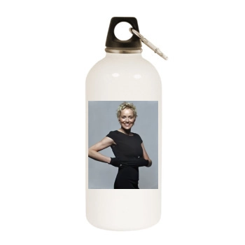 Sharon Stone White Water Bottle With Carabiner