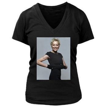 Sharon Stone Women's Deep V-Neck TShirt