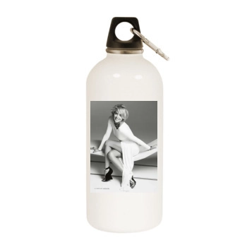 Sharon Stone White Water Bottle With Carabiner