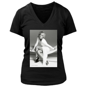 Sharon Stone Women's Deep V-Neck TShirt