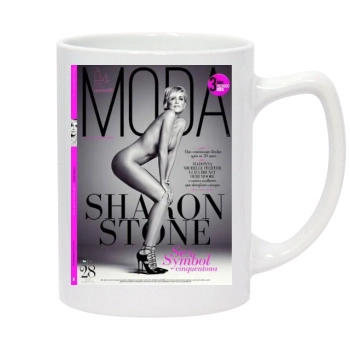 Sharon Stone 14oz White Statesman Mug