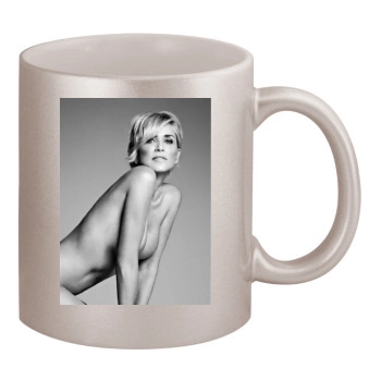 Sharon Stone 11oz Metallic Silver Mug