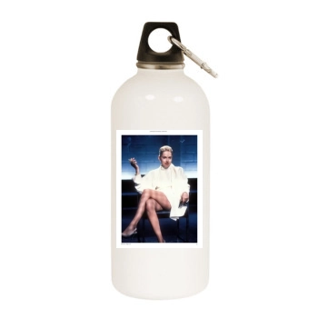 Sharon Stone White Water Bottle With Carabiner