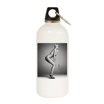 Sharon Stone White Water Bottle With Carabiner