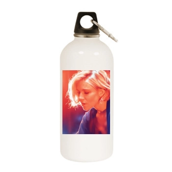 Sienna Miller White Water Bottle With Carabiner