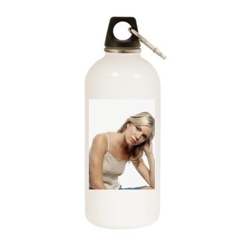 Sienna Miller White Water Bottle With Carabiner