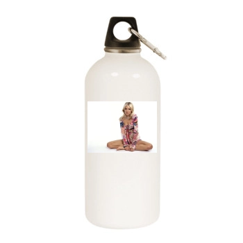 Sienna Miller White Water Bottle With Carabiner