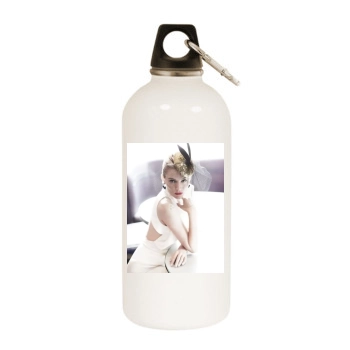 Sienna Miller White Water Bottle With Carabiner