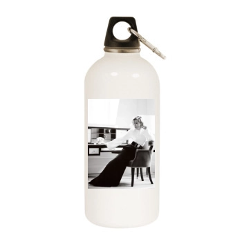 Sienna Miller White Water Bottle With Carabiner