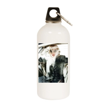 Sienna Miller White Water Bottle With Carabiner