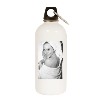 Sienna Miller White Water Bottle With Carabiner