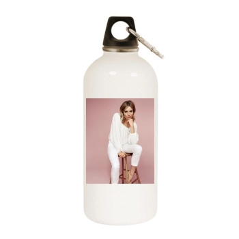 Sienna Miller White Water Bottle With Carabiner