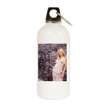 Sienna Miller White Water Bottle With Carabiner