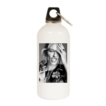 Sienna Miller White Water Bottle With Carabiner