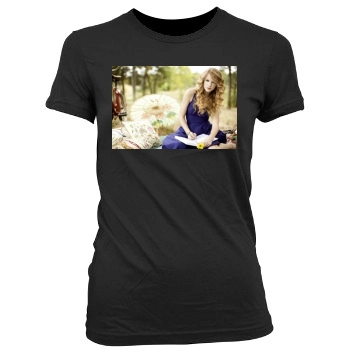 Taylor Swift Women's Junior Cut Crewneck T-Shirt