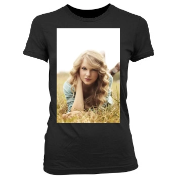 Taylor Swift Women's Junior Cut Crewneck T-Shirt