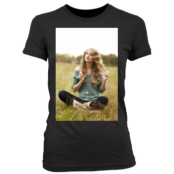 Taylor Swift Women's Junior Cut Crewneck T-Shirt