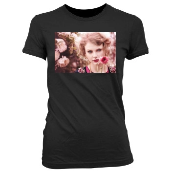 Taylor Swift Women's Junior Cut Crewneck T-Shirt