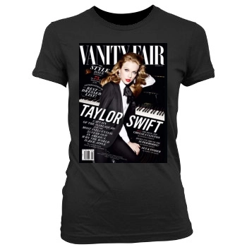 Taylor Swift Women's Junior Cut Crewneck T-Shirt