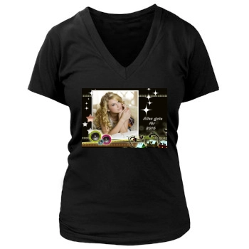 Taylor Swift Women's Deep V-Neck TShirt