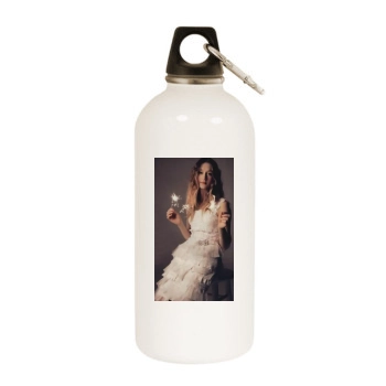 Taissa Farmiga White Water Bottle With Carabiner