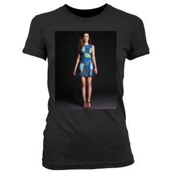 Taissa Farmiga Women's Junior Cut Crewneck T-Shirt