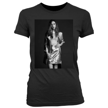 Taissa Farmiga Women's Junior Cut Crewneck T-Shirt