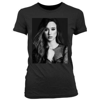 Taissa Farmiga Women's Junior Cut Crewneck T-Shirt