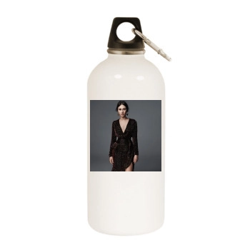 Taissa Farmiga White Water Bottle With Carabiner