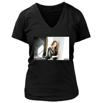 Taissa Farmiga Women's Deep V-Neck TShirt