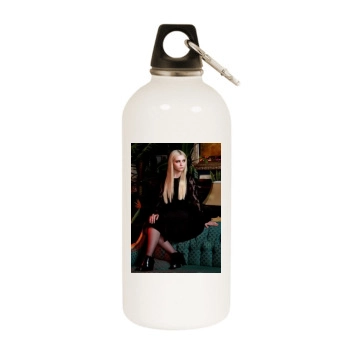 Abigail Breslin White Water Bottle With Carabiner