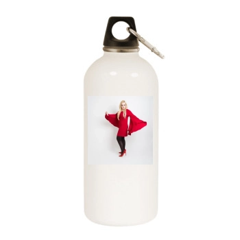 Abigail Breslin White Water Bottle With Carabiner