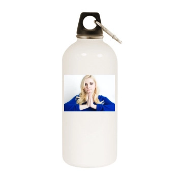 Abigail Breslin White Water Bottle With Carabiner