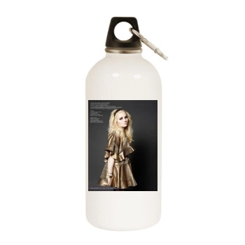 Abigail Breslin White Water Bottle With Carabiner