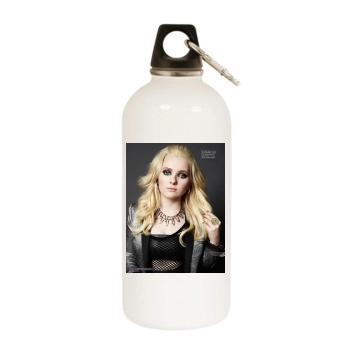 Abigail Breslin White Water Bottle With Carabiner