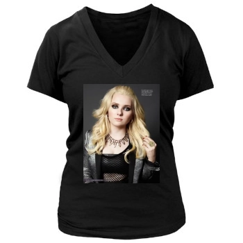 Abigail Breslin Women's Deep V-Neck TShirt