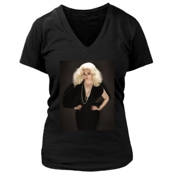 Abigail Breslin Women's Deep V-Neck TShirt