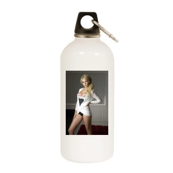 Abigail Clancy White Water Bottle With Carabiner