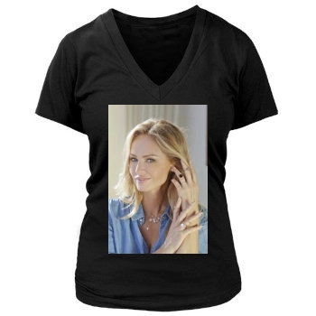 Adriana Karembeu Women's Deep V-Neck TShirt