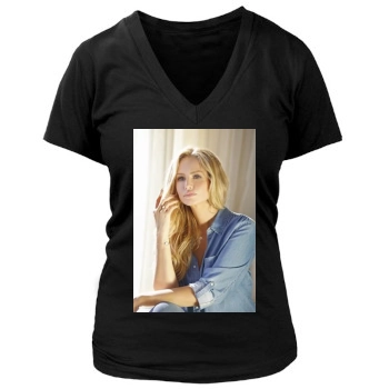 Adriana Karembeu Women's Deep V-Neck TShirt