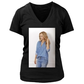 Adriana Karembeu Women's Deep V-Neck TShirt