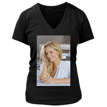 Adriana Karembeu Women's Deep V-Neck TShirt