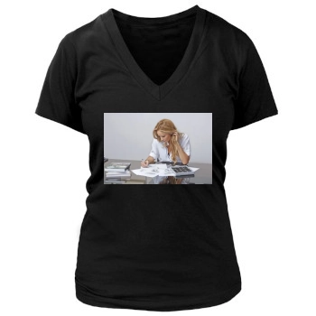 Adriana Karembeu Women's Deep V-Neck TShirt