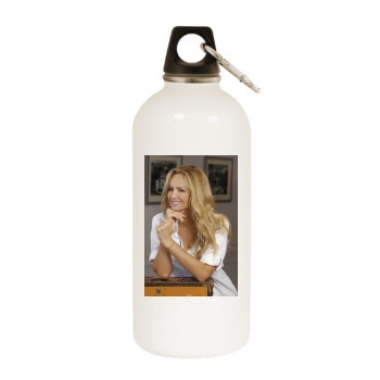 Adriana Karembeu White Water Bottle With Carabiner