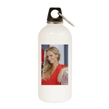 Adriana Karembeu White Water Bottle With Carabiner